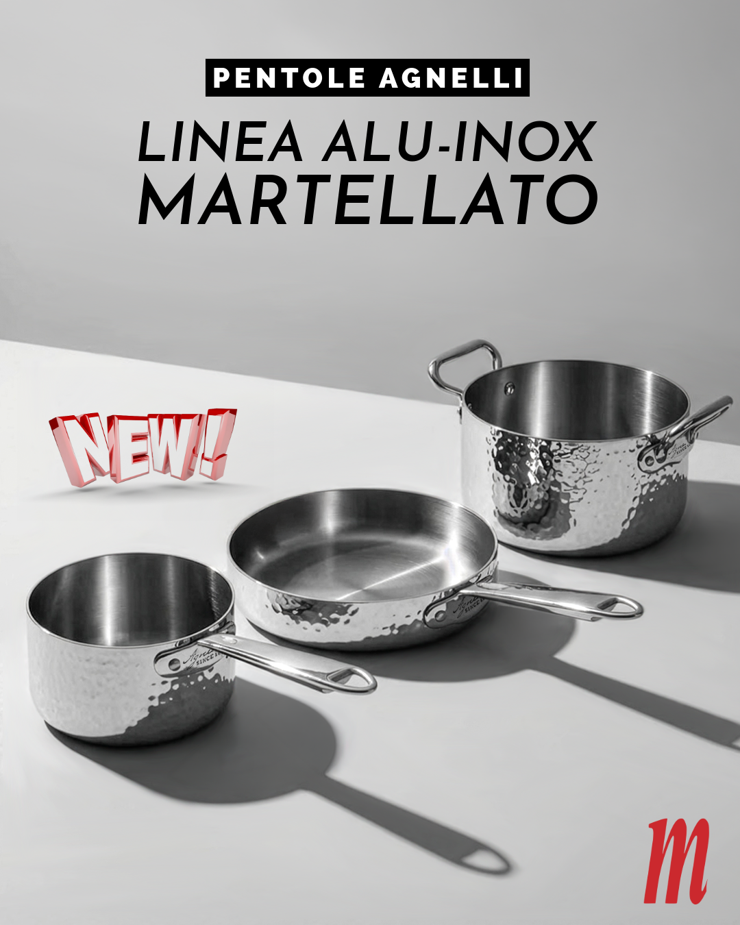 Nuove Pentole Martellate Alu-inox di Agnelli